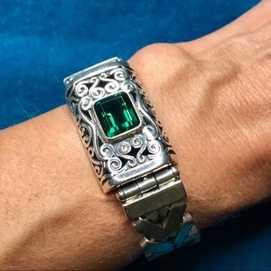 .925 Vintage Silver Herringbone Bracelet